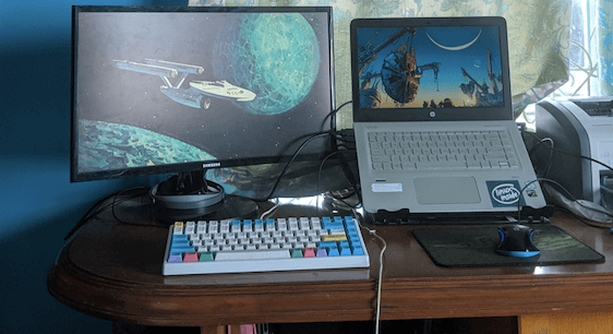 My temporary workspace while I’m home for the summers before joining at Facebook